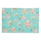 水中海洋生物 枕カバー (裏面)