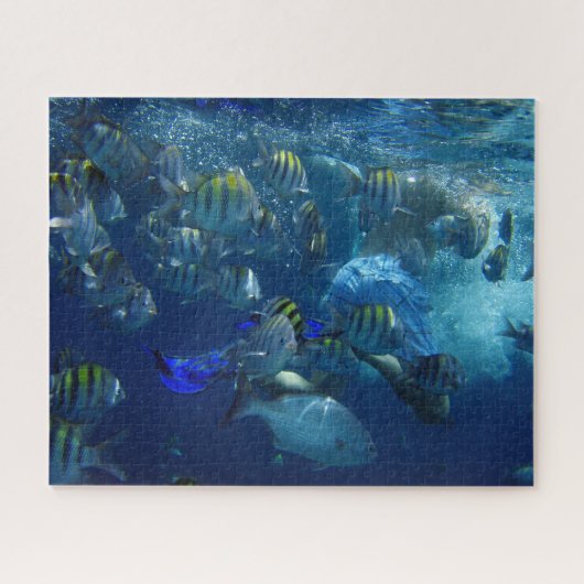 水中海洋魚ダイビング ジグソーパズル (横)