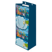 水中海獣ウミガメ海藻  ワインギフトバッグ (裏面アングル)