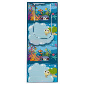 水中海獣ウミガメ海藻  ワインギフトバッグ (正面)