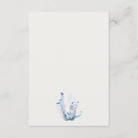 水中海藻ウェディングレセプション エンクロージャーカード (裏面)