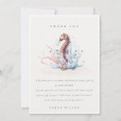 水中海藻サンゴ赤ちゃんシャワー サンキューカード (正面)