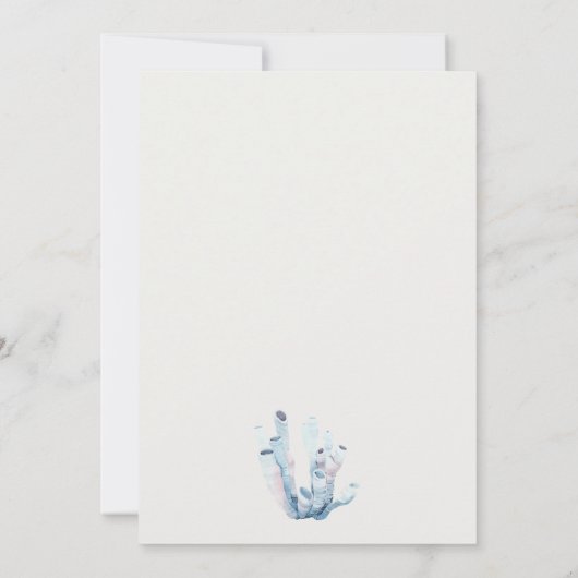 水中海藻サンゴ赤ちゃんシャワー サンキューカード (裏面)