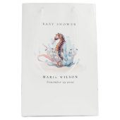 水中海藻サンゴ赤ちゃんシャワー ミディアムペーパーバッグ (正面)