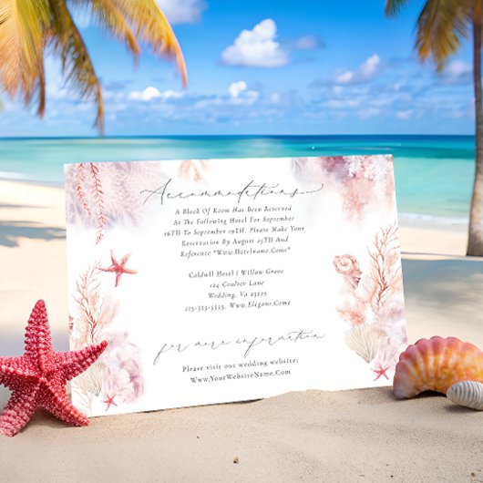 水中海藻結婚の宿泊施設 エンクロージャーカード