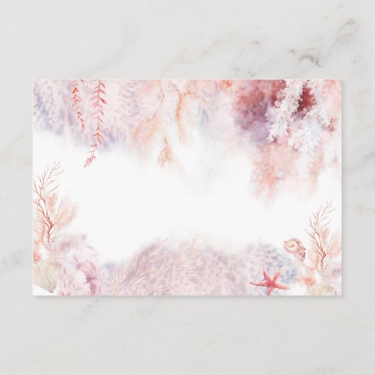 水中海藻結婚の宿泊施設 エンクロージャーカード (裏面)