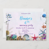水中海誕生日招待状 招待状 (正面)