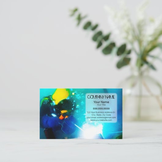 水中溶接名刺 名刺 (スタンド正面)