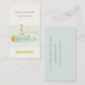 水中潜水艦モノグラム子供プレイデート呼び出し 名刺 (正面/裏面)