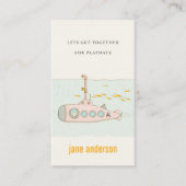 水中潜水艦モノグラム子供プレイデート呼び出し 名刺