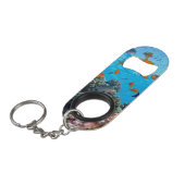 水中熱帯魚のシーン キーホルダー栓抜き (正面アングル)