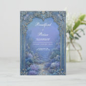 水中王室のファンタジー結婚式招待状 招待状 (スタンド正面)