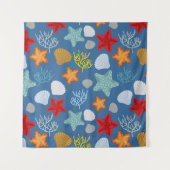 水中生命パターン タペストリー (正面(横))