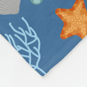 水中生命パターン フリースブランケット (角)