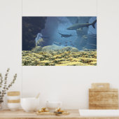 水中生命プリント ポスター (キッチン)