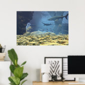 水中生命プリント ポスター (ホームオフィス)