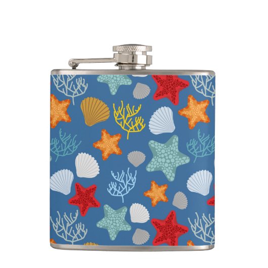 水中生活パターン フラスク (正面)