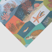 水中生物コラージュデザイン 薄葉紙 (詳細)