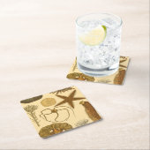 水中生物 スクエアペーパーコースター (インサイチュ)