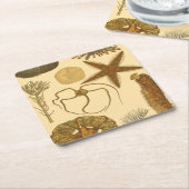 水中生物 スクエアペーパーコースター (アングル)