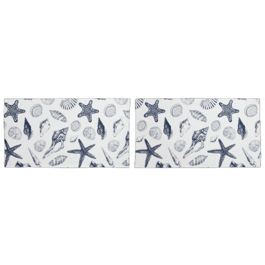 水中生物 枕カバー (正面-セット)