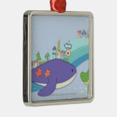 水中町で泳いでいる魚の学校 メタルオーナメント (右)