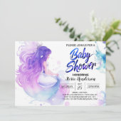 水中疑問に思：人魚の赤ちゃんシャワー 招待状 (スタンド正面)