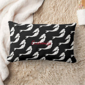 水中白人の人魚の泳ぐ雷_コーブ ランバークッション (ブランケット)