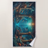 水中競技の夢の風景：異世界のビーチタオル ビーチタオル (正面)