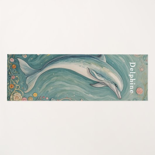 水中競技の恵み:イルカの踊り ヨガマット (正面(横))