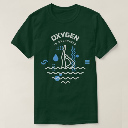 水中競技の水泳の酸素は過多泳ぐ人Divi Tシャツ (デザイン正面)