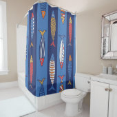 水中競技の遊び時間：子供の魚のファンタジー シャワーカーテン (インサイチュ)