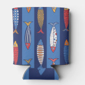 水中競技の遊び時間：子供の魚のファンタジー 缶クーラー (裏面)