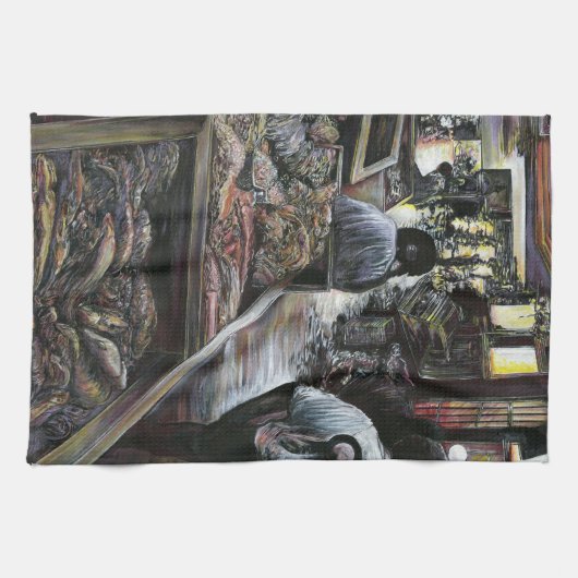 水中競技は、エルサレムの砂漠の風とキスをした キッチンタオル (横)