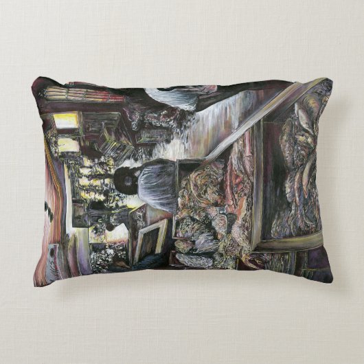 水中競技は、エルサレムの砂漠の風にキスされた アクセントクッション (正面)