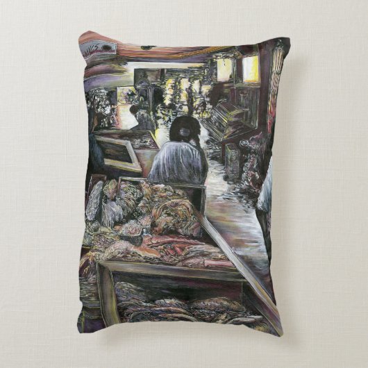 水中競技は、エルサレムの砂漠の風にキスされた アクセントクッション (裏面(縦))