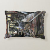 水中競技は、エルサレムの砂漠の風にキスされた アクセントクッション (裏面)