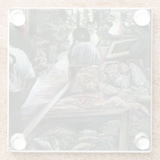 水中競技は、エルサレムの砂漠の風にキスされた ガラスコースター (裏面)