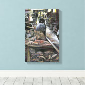 水中競技は、エルサレムの砂漠の風にキスされた キャンバスプリント (インサイチュ (ウッドフロア))