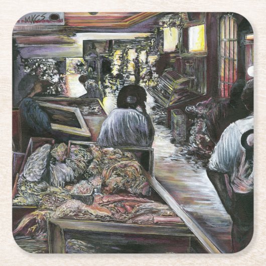 水中競技は、エルサレムの砂漠の風にキスされた スクエアペーパーコースター (正面)