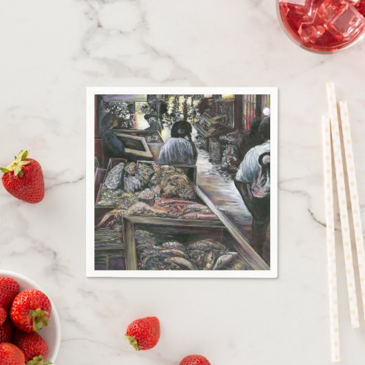 水中競技は、エルサレムの砂漠の風にキスされた スタンダードカクテルナプキン (インサイチュ)