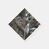 水中競技は、エルサレムの砂漠の風にキスされた スタンダードカクテルナプキン (角)