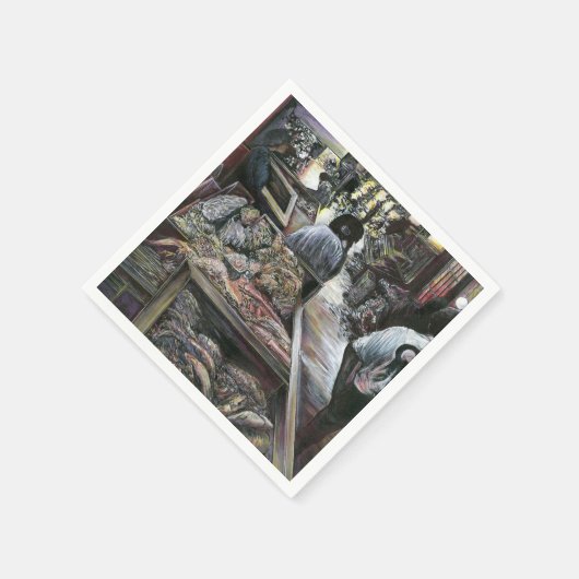 水中競技は、エルサレムの砂漠の風にキスされた スタンダードカクテルナプキン (角)