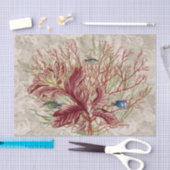 水中競技アカサンゴの海藻 薄葉紙 (クラフト)