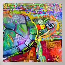 水中競技カラフル亀抽象芸術