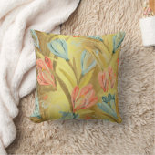 水中競技クロッカスリラ金ゴールド光沢のある精巣摘花 クッション (ブランケット)