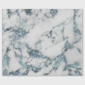 水中競技グレイグリッターブルーマーブルシャイニーグラム ラッピングペーパー (フラット)