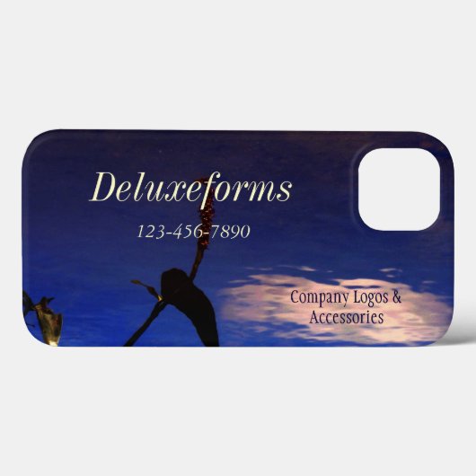 水中競技シルエットクラウド Case-Mate iPhoneケース (裏面 (横))