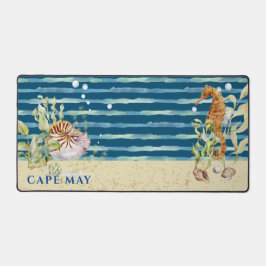 水中競技シーンシーホースとシェル、編集可能な場所 デスクマット