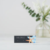 水中競技スターフィッシュネイビースタッドイヤリングディスプレイカード スキニー名刺 (スタンド正面)